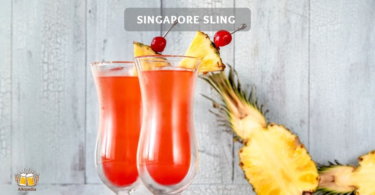 Singapore Sling cocktails