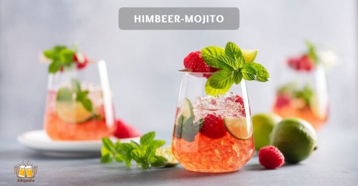 Fruchtiger himbeer mojito cocktails