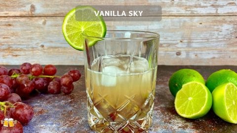 Vanilla Sky - Wodka Cocktail mit Weintrauben